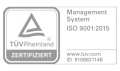Logo Zertifiziertes QM System nach ISO 9001:2008